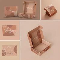 Boîte aux lettres ondulée pour perruque de cheveux de luxe FSC Mailing grande boîte en carton d'expédition personnalisée emballage pour cosmétique