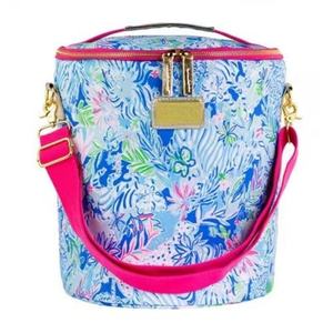 Bolsa de almuerzo aislada con cilindro de PU redondo portátil de alta calidad, correa de hombro impermeable, capacidad de 15L, estilo de moda de lujo duradero - Product Image 2