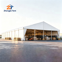Tente d'entrepôt industrielle à grande portée 30x50m avec structure en aluminium et couverture en PVC pour équipement agricole et utilisation en exposition