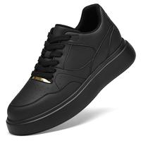 Chaussures de skate décontractées pour hommes, style streetwear, semelle épaisse, dessus en microfibre lisse, doublure en PU souple, semelle extérieure MD amortie