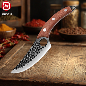 Coltello <span class=keywords><strong>da</strong></span> Disosso in Acciaio Inossidabile Martellato, Forgiato a Sciabola, per Scuoiare e Tagliare Maiali, Bovini e Ovini - Product Image 2