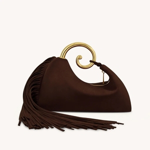 Borse da Sera in Camoscio per Donne, Borse Firmate di Lusso 2026 Nuove con Frange <span class=keywords><strong>Nell</strong></span>, Manico Superiore con Hardware e Nappa - Product Image 6