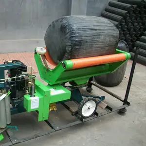 Roll film hay wrapper automatic silage small bale wrapper for sale