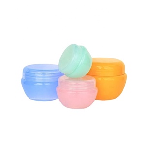 Pot cosmétique vide en plastique coloré rose et blanc pour échantillon de crème visage – 5g, 10g, 20g, 30g, 50g - Product Image 1