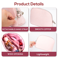 Petite trousse de maquillage avec logo personnalisé Vanity avec fermeture à glissière Sacs à cosmétiques à paillettes de grande capacité pour un usage quotidien