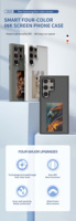 Neue Designer Magnetische Stoßfeste NFC Smart E-Ink-Display Handyhülle für Samsung S23 S24 Ultra DIY Bildschirmschutz-Hülle