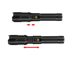 Tenuto in Mano di alluminio HA CONDOTTO LA Torcia Elettrica Della Torcia USB Ricaricabile 1000 Lumen XHP50 Tattico Torcia Elettrica HA CONDOTTO LA Torcia Faro - Product Image 2