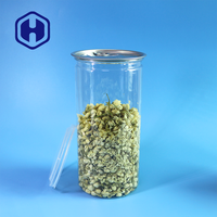 Boîte à collation en PET transparente de 1380 ml avec une large ouverture, facile à remplir et à distribuer, étanche, sans BPA, pour le popcorn et plus encore