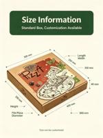 Wiederverwendbare Selbstaufrichtende Pizzakartons mit Eigenem Logo (Heißprägung/UV/Vierfarbdruck) Recycelbare Pappe Werbeaktion Supermarkt-Größen