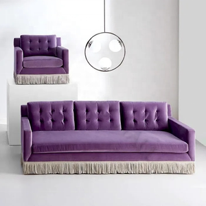 Canapé modulaire en velours à franges HDC Luxury Designer Furniture <span class=keywords><strong>Piaf</strong></span> pour une utilisation haut de gamme dans les maisons et les villas - Product Image 4