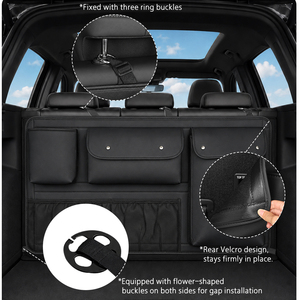 Organizador <span class=keywords><strong>de</strong></span> Maletero <span class=keywords><strong>de</strong></span> Coche OEM ODM, Bolsa <span class=keywords><strong>de</strong></span> Almacenamiento Extra Grande para Asiento Trasero, Organizador <span class=keywords><strong>de</strong></span> Bolsillos <span class=keywords><strong>de</strong></span> Cuero PVC - Product Image 6