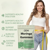 Gomitas de Extracto de Hoja de Moringa OEM, Suplemento Adelgazante, Producto Super Greens, Gomitas de Moringa y Cúrcuma Orgánicas y Naturales