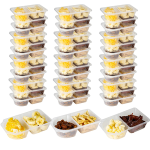 Bandejas Desechables de 2 Compartimentos para Salsas, 290 ml (10 oz), Material PP, Recipientes para Salsas y Condimentos para Llevar - Product Image 4