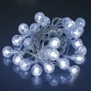 Ghirlanda di luci a bolle, batterie 3AA, colore bianco ghiaccio, 10m, ideale per decorazioni interne ed esterne, crea - Product Image 1