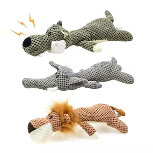 Squeaky Dog <b>Plush</b> Toys Luxury Fox Elephant lion Animal Shaped <b>Large</b> Squeakers Dog Toy <b>Plush</b> Pet Chew Toys - Product Image 4