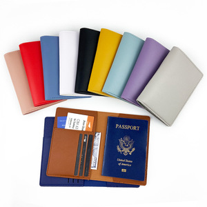 Funda de Pasaporte de Cuero PU con Ranuras para Tarjetas, Estuche para Pasaporte, Funda Protectora para Libreta de Pasaporte, Bolsas para Certificados - Product Image 1