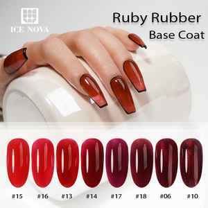 ICE NOVA Base Coat HEMA FREE French Nude Mocha Vitamina Camelia Fibra de vidrio Camuflaje Vino Goma Base Coat 10ml/1kg/5Kg/10kg - Product Image 4