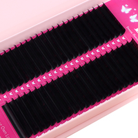 Extensions de cils DreamFlower en cheveux synthétiques noir mat, sans cruauté, fabriquées à la machine, plateaux de volume, fournitures en soie PBT, vente en gros