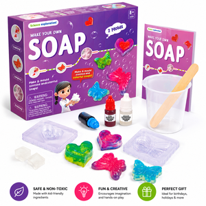 Kit per la creazione di sapone fai-da-te per bambini, kit scientifico STEM con stampi per attività educative - Product Image 4