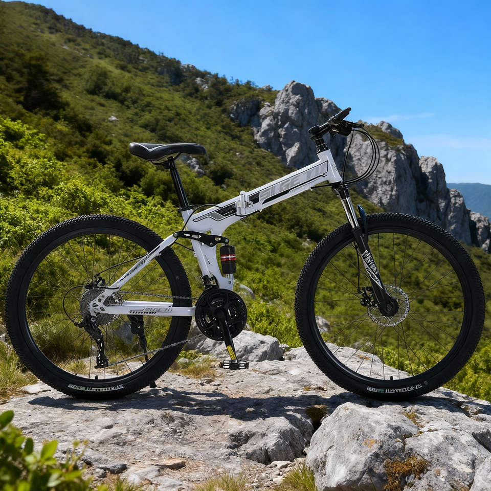 Wholesale ZF Genuine Model 21 Speed Folding Steel Mountain Bike Disc ...