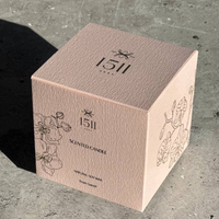 Boîte en papier gaufré élégante pour pots de bougies de luxe, flacons de parfum et emballages de marques de boutiques