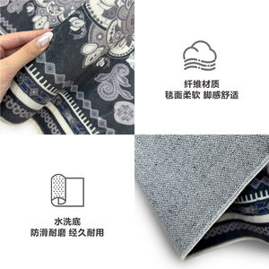 Lavable en Machine poils inférieurs persan <span class=keywords><strong>turc</strong></span> Style Vintage maison tapis chambre tapis microfibre cuisine tapis ensemble pour sol - Product Image 3