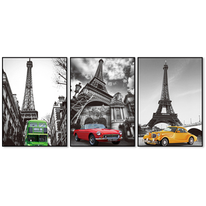 Fabricant d'œuvres d'art personnalisées pour hôtels, épingles décoratives de la tour de <span class=keywords><strong>Paris</strong></span>, peinture sur toile d'art mural colorée pour voiture F1 pour décoration murale - Product Image 2