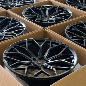 Jantes en alliage forgé sport à 10 branches, concaves profondes, noir brillant HE1, 19 20 21 22 pouces, pour Mercedes C63 A45 <span class=keywords><strong>AMG</strong></span> 5x112 - Product Image 1