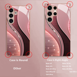 Funda Protectora <span class=keywords><strong>para</strong></span> Teléfono Móvil de TPU con Cristal Templado y Estampado de Líneas Curvas Rosas <span class=keywords><strong>para</strong></span> <span class=keywords><strong>Samsung</strong></span> Galaxy S8 S9 S10 S20 S21 <span class=keywords><strong>S22</strong></span> S23 S24 S25 S26 - Product Image 3