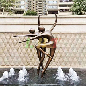 Escultura de Fibra de Vidrio Imitación Bronce Libit, Figura para Montaje en Suelo Exterior, Combinación Personalizada Hecha a Mano - Product Image 1