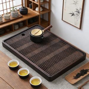 Juegos de té al por mayor, mesitas de té pequeñas para el hogar, bandejas de té con drenaje, bandejas de bambú para té, pequeñas bandejas de drenaje, juegos de té Kung Fu - Product Image 1