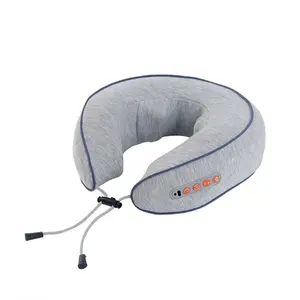 SZMIQU recarregável em forma de U pescoço massagem travesseiro com capa removível para alívio da dor no pescoço, portátil e lavável à máquina