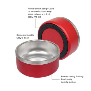 32oz mangkuk anjing Anti karat & logam Anti selip Anti tumpah mangkuk anjing terisolasi tugas berat 42oz 64oz mangkuk makanan dan air untuk hewan peliharaan - Product Image 4