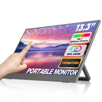 OEM professionnel 13.3 pouces 1200P type-c plug play moniteur portable panneau IPS écran tactile haut-parleur intégré bureau d'affaires