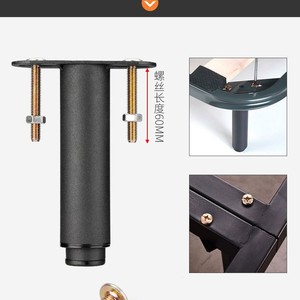 Conector de patas para muebles, tornillos de 8x60mm con tuercas y placa para patas laterales de sofá y cama, fácil instalación - Product Image 5