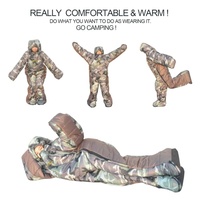 Sac de couchage pour adulte, humainoid, pour le camping en plein air, l'hiver, intérieur/extérieur, portable, ultraléger, chaud, coupe-vent