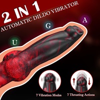 Monstre Dragon de Feu Alien Dildo Télécommandé Vibrateur Télescopique Électrique Silicone Liquide Masturbateur Féminin