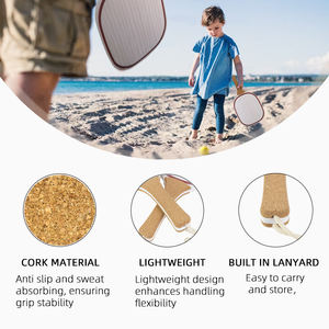 Strand En Achtertuin <span class=keywords><strong>Tennis</strong></span> Sport Games Strand <span class=keywords><strong>Tennis</strong></span> Rackets Set Premium Poplarwood Strand <span class=keywords><strong>Tennis</strong></span> Paddle Rackets - Product Image 4