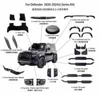 Untuk RR Defender 2020-2024y U Style Body Kit PP Paket Konversi Mobil RR Upgrade Facelift Body Set Kap Mesin Spoiler Atap Sayap Belakang