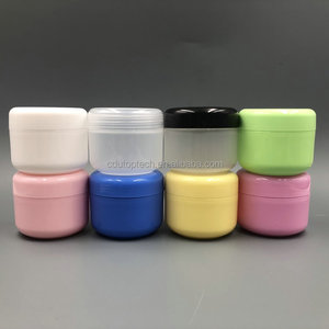 Envase cosmético de maquillaje recargable 10ml 20ml 30ml 50ml 100ml 150ml 200ml Frasco cosmético de plástico blanco y negro para crema facial corporal - Product Image 2