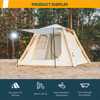 Tente gonflable de camping en plein air, personnalisée avec logo, en PVC, pour 3 à 4 personnes, légère, pliable, pour le désert, glamping