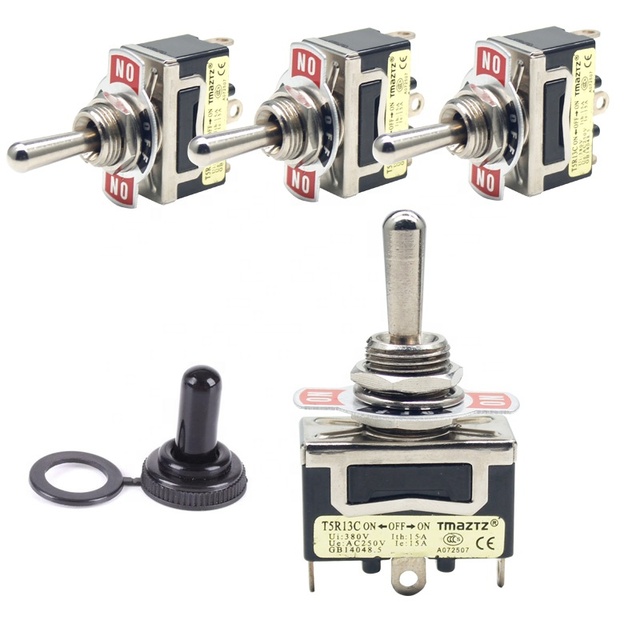 Waterproof Heavy Duty 15A/250V 20A/125V AC Rocker Toggle Switches 3 Position SPST ON/OFF/ON Rocker Switches