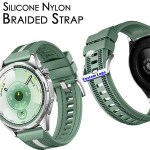 Correa Universal de Nailon y Silicona de 22 mm para Reloj <span class=keywords><strong>Huawei</strong></span> Watch GT6 de 46 mm, Accesorios para Pulsera - Product Image 5