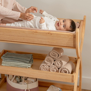 Table à langer multifonctionnelle à 3 niveaux <span class=keywords><strong>pour</strong></span> bébé, station de change de couches <span class=keywords><strong>pour</strong></span> nourrissons avec étagères de rangement <span class=keywords><strong>pour</strong></span> le salon - Product Image 5