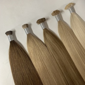 Popolare vendita calda Remy extension per capelli cruda vergine cheratina a doppio disegnato Mini I/K/punta piatta cuticola umana allineata capelli - Product Image 1