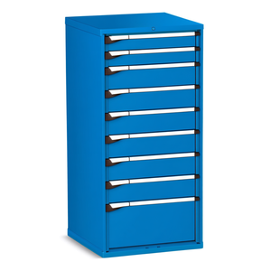 Fami Master Key Comfort <b>Drawer</b> Cabinet 9 <b>Drawers</b> 714x726x1500 Mm Light Grey Ral7035 <b>Tool</b> Storage - Product Image 2