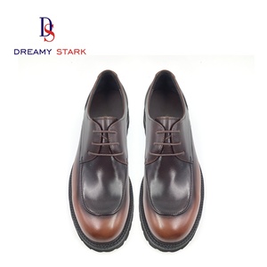 Chaussures habillées de luxe pour hommes, en cuir de veau de haute qualité, faites à la main, à bord large, style vintage, à lacets, confortables, modèle Oxford, Dreamy Stark Custom - Product Image 4