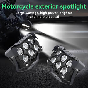 Nuevo Faro Delantero LED de 6 Lentes para Motocicleta, Luces Auxiliares Exteriores, Luces Antiniebla Blancas y Amarillas, Luces de Conducción, Resistentes al Agua - Product Image 4
