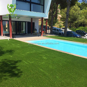 Pelouse personnalisée gazon artificiel rouleau tapis de gazon synthétique pour jardin piscine côté résistant au feu personnaliser hauteur de la pile - Product Image 1