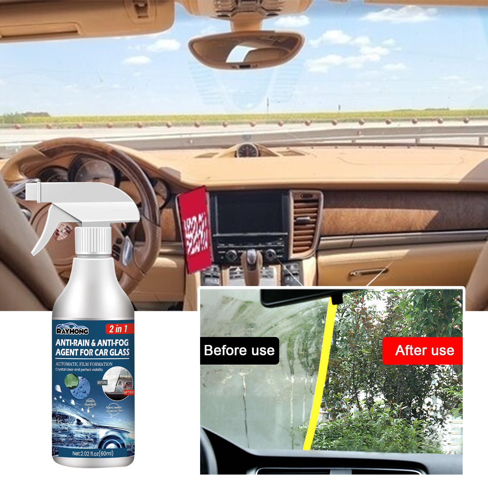 Rayhong BD6211 Anti-Rain Anti-Fog Car Glass Liquid Spray - Wholesale Supplier on phonenumbergenerato